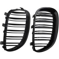 1Pair Kidney Grilles Racing Grille Car Styling Front for BMW 5 Series E60 E61 M5 2003-2010 (Matte )