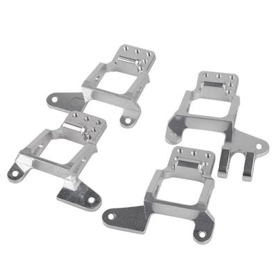 4PCS Aluminum Front &amp; Rear Shock Towers Mount for 1/10 RC Crawler TRX-4 TRX4 Upgrade Parts Universal ,Red