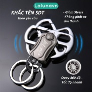 Móc khoá KHẮC TÊN SDT xoay đa năng 5in1 móc chìa khóa xoay Spinner thép ko