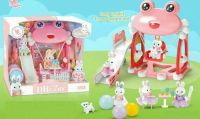 Sugar free สวนสนุกสำหรับเล่นบ้านตุ๊กตากระต่ายหนูหมีกระกรอก Bay Dreamy Playground แบบ Sylvanian เป็นเซ็ทชุดสนุกเซ็ทใหญ่ มีตุ๊กตากระต่ายขาว 1 ตัว สไลเดอร์ ชิ้งช้า โต๊ะและอุปกรณ์มากมาย ช่วยเสริมสร้างจินตนาการ เหมาะกับเด็ก 3 ขวบขึ้นไป