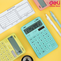 Deli เครื่องคิดเลขสีสันสุดน่ารัก 12 หลัก M015 Calculator Modern Calculator 12-digit