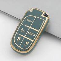 [A Car Home] Soft TPU รถ Remote Key Case Shell สำหรับ Jeep Commander Grand WK2 KL BU MP Dodge Chrysler 200 300C อุปกรณ์ป้องกัน