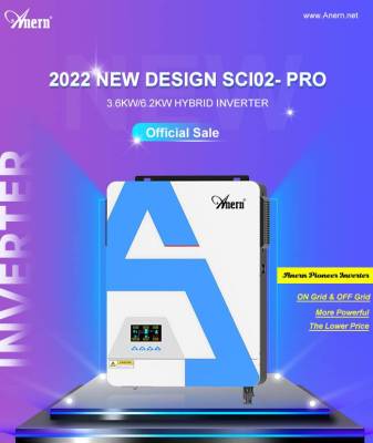 Hybrid on/off Grid inverter ปี 2022 รุ่น SCI02-PRO ระบบชาท MPPT 140A ยี่ห้อ Anern ขนาด 3.6/6.2 Kw ใช้งานได้ โดยไม่ต้องมีแบต (เทสก่อนส่ง อ่านรายละเอียดก่อนสั่งซื้อ)