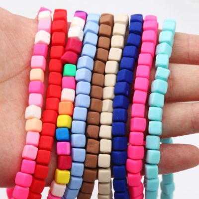 【CW】✠△✠  6x6mm Mixed Color Polymer Clay Beads Spacer Jewelry Making Diy Necklace Findings Supplies