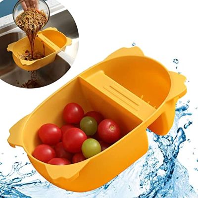 【CC】 Drain Strainer Basket - Hanging Sink for Vegetables Fruits and Filter Food Scraps Catcher