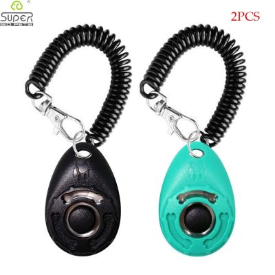 2-Pack Dog Training Clicker with Adjustable Wrist Strap Durable Lightweight Easy To Use for Cats Puppy Birds Horses