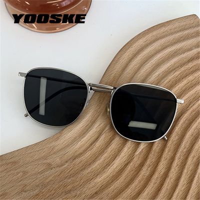 YOOSKE Vintage Sunglasses Women Men Retro Driving Sun Glasses Female Male Shades Eyewear Brand Designer Metal Goggles