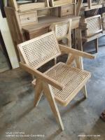 Free Delivery Nordic Rattan Dining Chair เก้าอี้ไม้สัก Robot Chair เก้าอี้โรบอท เก้าอี้ไม้สักแท้ เก้าอี้พนักพิงทำด้วยหวาย เก้าอี้ร้านคาเฟ่ เก้าอี้หวาย