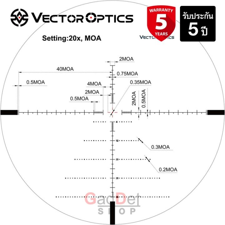 vector-optics-กล้อง-tourex-4-16x44-ffp-6-24x50-ffp-เส้นเล็งขยาย-รับประกัน-5-ปี