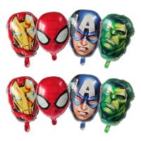 【LZ】☬  18 polegadas balões de alumínio para decoração de aniversário herói brinquedos spiderman capitão américa hulk cabeça do homem de ferro 4pcs