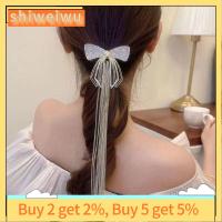 SHIWEIWU2558285 อุปกรณ์เสริมผม ที่หนีบผม โลหะสำหรับตกแต่ง พู่ไข่มุกผีเสื้อ คลิปปลาฉลาม เกาหลีแบบเกาหลี สง่างามเรียบหรู คลิปผมหางม้าปู สำหรับผู้หญิง