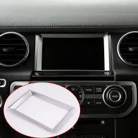 Matte Silver ABS Chrome GPS Navigation Screen Decorative Frame Trim Sticker For Land Rover Discovery 4 2010-2016 Car Accessories