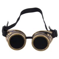 ☾ Cyber ​​Goggles Steampunk แว่นตาวินเทจ Retro เชื่อมพังค์โกธิคแว่นตากันแดด 2018 แฟชั่น Retro Steampunk Cyber ​​Goggles แว่นตา