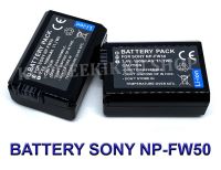 (แพ็คคู่ 2 ชิ้น) NP-FW50  FW50 แบตเตอรี่สำหรับกล้องโซนี่ Camera Battery For Sony Alpha A3000,A5000,A6000,A6300,A6500,A7,A7II,A7S,A7SII,A7R,A7RII,A33,A35,A37,A55,RX10,RX10II,RX10 III,RX10 IV,NEX3/5/7 BY KONDEEKIKKU SHOP