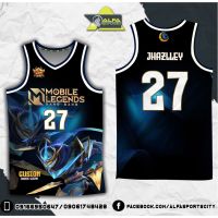 Ready Stock MOBILE LEGENDS GUSION - ALFA FULL SUBLIMATION BASKETBALL JERSEY SHORT CUSTOMIZED