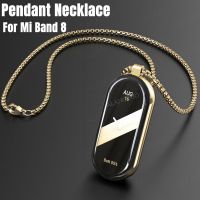 ❒™ Pendant Necklace For Xiaomi Mi Band 8 Watch Neck Decoration Strap For mi band 8 Stainless Steel Metal Chain Buckle Accessory