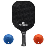 Pickleball Paddle and Ball Set Carbon Fiber Surface Pickle Ball Racket 2 Paddles with 4 Balls