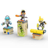 BuildMoc Inkling Squid Figures Building Blocks ชุดสำหรับ Splatooned 3ทีมอะนิเมะ Kawaii DIY Idea ของเล่นเด็กวันเกิดของขวัญ