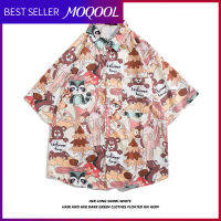 MOQOOL Casual Shirts  Japanese การ์ตูน Shirts  เสื้อแฟชั่นสำหรับบุรุษและสตรี