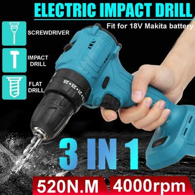 MAKITA สว่านไดรเวอร์ไร้สาย 520 N.M สําหรับแบตเตอรี่ 18v Makita