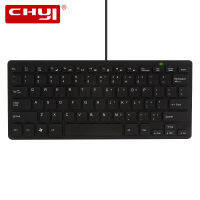 CHYI Ultra Thin USB คีย์บอร์ดแบบมีสายเงียบแบบพกพา87คีย์ Slim คีย์บอร์ด Ergonomic Mini Keypad สำหรับแล็ปท็อปคอมพิวเตอร์ Apple Mac PC