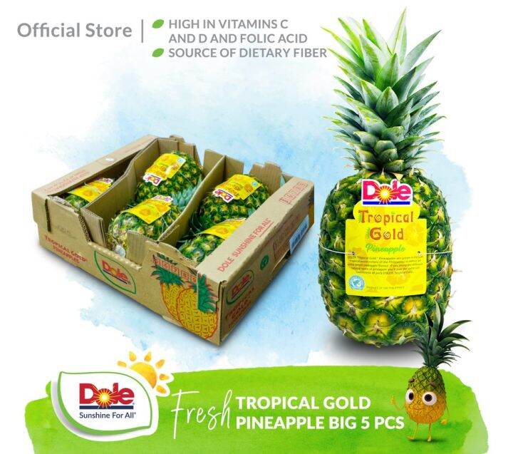Dole Fresh Tropical Gold Pineapple Big 10kg Lazada PH