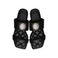 SHU PALETTE SOFT ENAMEL SANDALS - BLACK