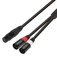 5 Core Head to 2X3 Core Double Male Audio Conversion Line XLR Microphone Audio Line 0.5 Meters