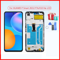 หน้าจอแท้100% สำหรับ Huawei Honor 10X Lite X10 Lite DNN-LX9 Y7A,จอ LCD หน้าจอสัมผัสอ่านพิกัดสำหรับ Huawei P Smart 2021