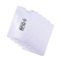 【✴COD✴】 bangho70 5ชิ้น Rfid ป้องกันการสแกนฝาปิดมีช่องใส่บัตรพ็อกเก็ตอะลูมิเนียมโลหะบางบัตรเครดิตป้องกันกรณีบัตรกระเป๋าสตางค์ความปลอดภัย