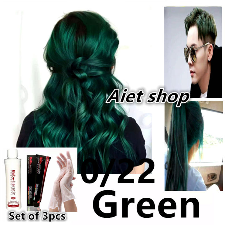 Green Hair Color With Oxidant 022 Bob Keratin Permanent Hair Color 100ml Lazada Ph 