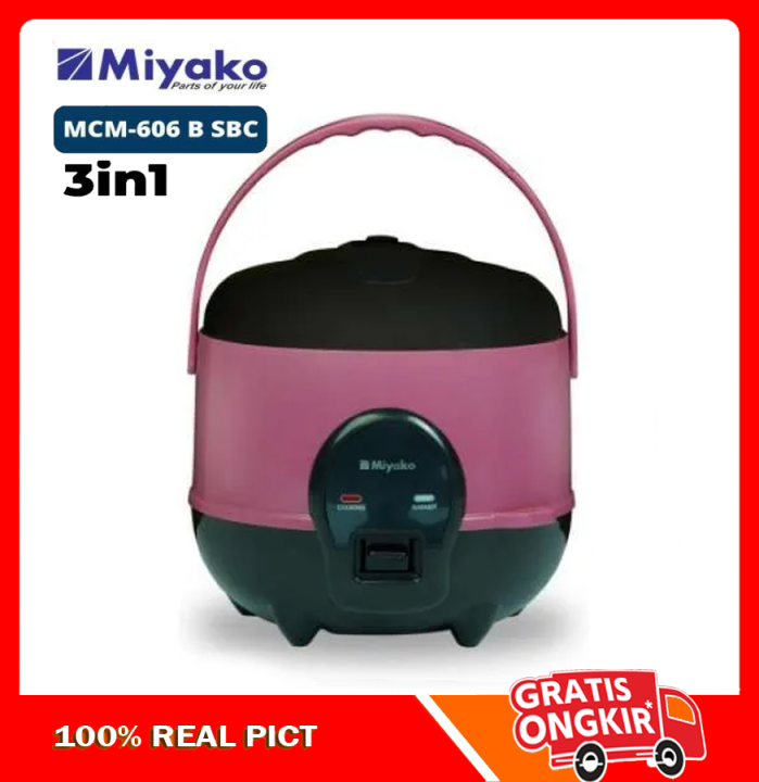 MIYAKO MCM-606 B SBC Magic Com / Rice Cooker 0.6Lt 3in1 | Lazada Indonesia