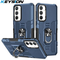 KEYSION เคสเกราะกันกระแทกสำหรับ Samsung A54 A34ซิลิโคน A14 5G + PC ด้านหลังโทรศัพท์ขาตั้งโทรศัพท์ A14เคส Galaxy 5G A34 A54 5G