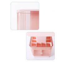 Pressed Lift Lipstick Holder กล่องใส่ลิปสติกแบบใสกันฝุ่นพร้อมฝาปิดสำหรับเด็กผู้หญิง