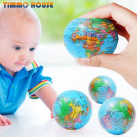 [Timmo House]65MM World Map Foam Ball Squeeze Stress Relief Earth Planet ของเล่นสำหรับ Chrildren อุปกรณ์การศึกษา