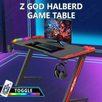 CKK โต๊ะคอม RGB Game table โต๊ะคอมพิเตอร์ โต๊ะเกมมิ่ง โต๊ะทำงาน มีรูปทรงขาY โต๊ะเกม มีไฟ RGB มีไฟ LEDสวย ไม่แสบตา หน้าโต๊ะหุ้มคาร์บอน3D หน้ากว้าง120cm