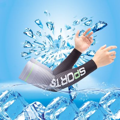 Cool Arm Sleeve Cover for Men Women Sun Protection Ice Sleeve Sunscreen Arm Guard for Basketball Running Cycling Bodybuilding