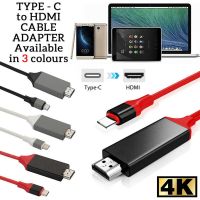 HGHVV6234 2เมตร4K2K Type-C ไปยังสาย HDMI Converter USB-C สายเคเบิลอะแดปเตอร์เอชดีทีวี