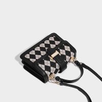 Web celebrity small ck handbag 2023 fashionable new niche design sense of checkerboard small bread senior one shoulder inclined shoulder bag --ndjb238803