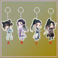 Anime Keychain The Scum Villains Self Saving System Luo binghe Liu mingyan Acrylic Keyring strap Figure Hanging Accessories 6cm