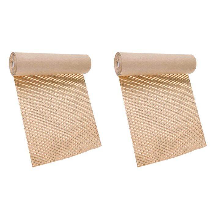 2x-honeycomb-packaging-paper-cushioning-kraft-paper-wrap-roll-11-8-inch-x-65-feet-eco-friendly-honeycomb-protective-wrap