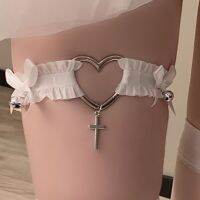 【hot】 Gothic Garter Leg Garters Elastic Choker Bondage Harness