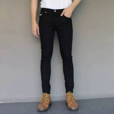 Golden Zebra Jeans กางเกงยีนส์ชายเอวผ้ายืดสีดำไซส์เล็กไซส์ใหญ่(เอว28-44)
