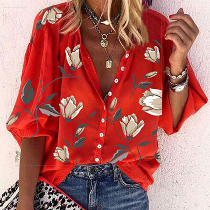 gentillove-summer-lesure-blouses-womens-floral-print-v-neck-loose-shirts-2021-oversized-single-breasted-tops-vintage-tunics