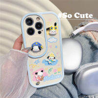 3D แว่นตากันแดด Pacha Dog Soft Case สำหรับ IPhone 11 12 13 14 Pro Max เคส Push เลนส์เคสโทรศัพท์ฝาครอบด้านหลังกันกระแทก