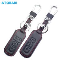 ✢❉ Leather Car Key Case Keychain Smart Remote Control Fobs Protector Cover For Honda N BOX WGN ONE N-BOX N-WGN N-ONE 2015 2016 2017