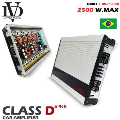 ❌คลาสดี 4 ชาแนล❌แอมป์รถยนต์ AMP BRAZIL CLASS D 4CH กำลังขับสูงสุด 2500 วัตต์ รุ่น DV-250.4D พาวเวอร์แอมป์