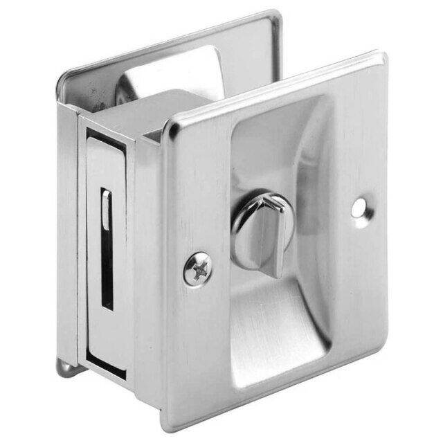 Pocket Door Privacy Lock Stainless Steel Sliding Door Lock Buckle Sliding Door Lock Access Door 7733