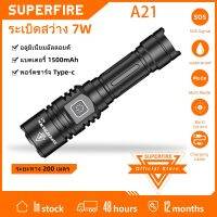 SUPERFIRE ไฟฉายแสง A21พลังสูงสุด ที่สามารถซูมได้สำหรับการตั้งแคมป์กลางแจ้ง