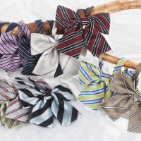 【cw】 New Bow Tie Women 39;s Bowtie for School Uniform Clothing Striped Bank Ties